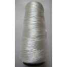 WHITE - 275+ Yards Viscose Rayon Art Silk Thread Yarn - Embroidery Crochet Knitting Lace Trim Jewelry